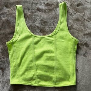 Never Worn Lime Green Pacsun Cropped Tanktop